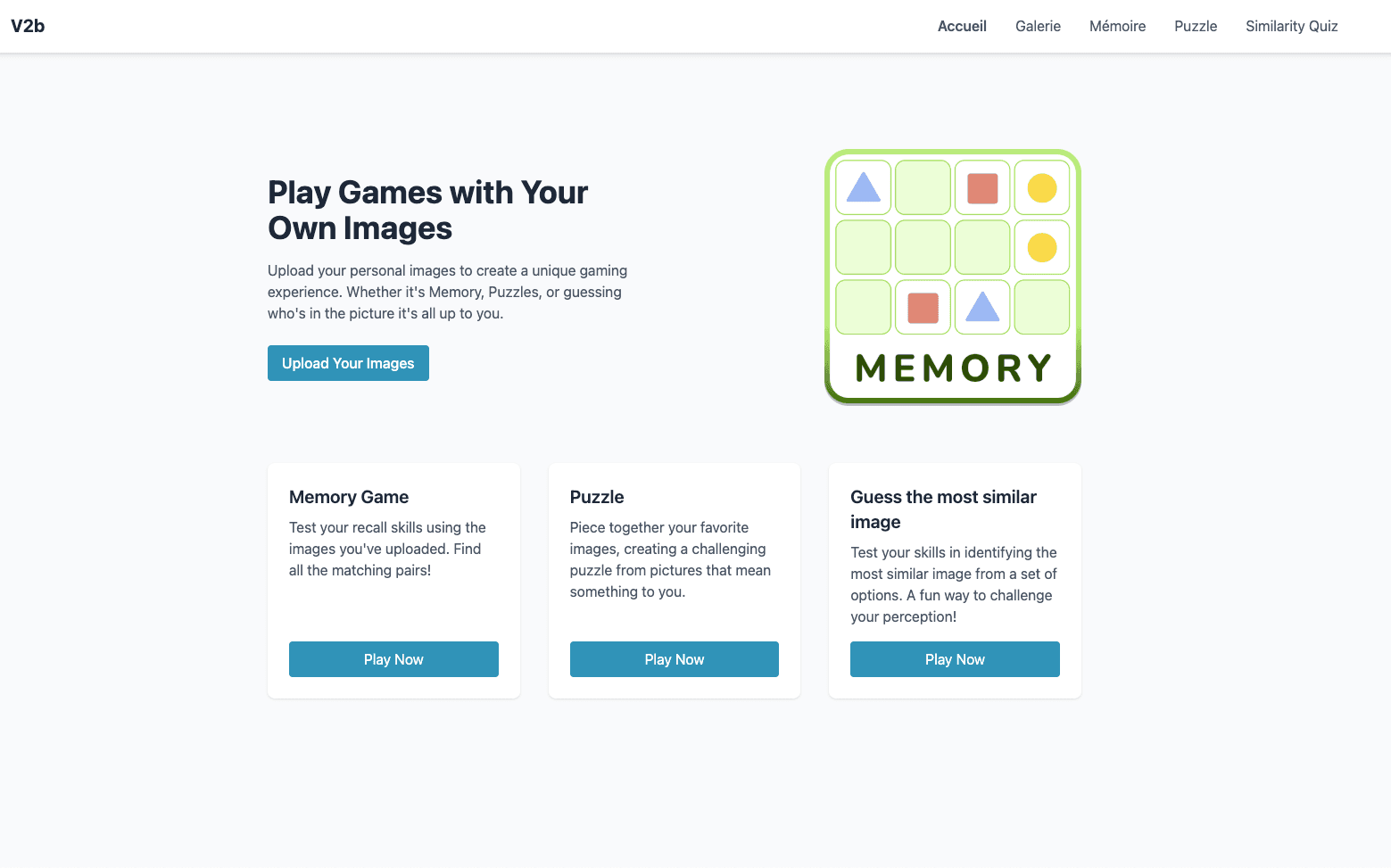 Image Gallery Game Platform
